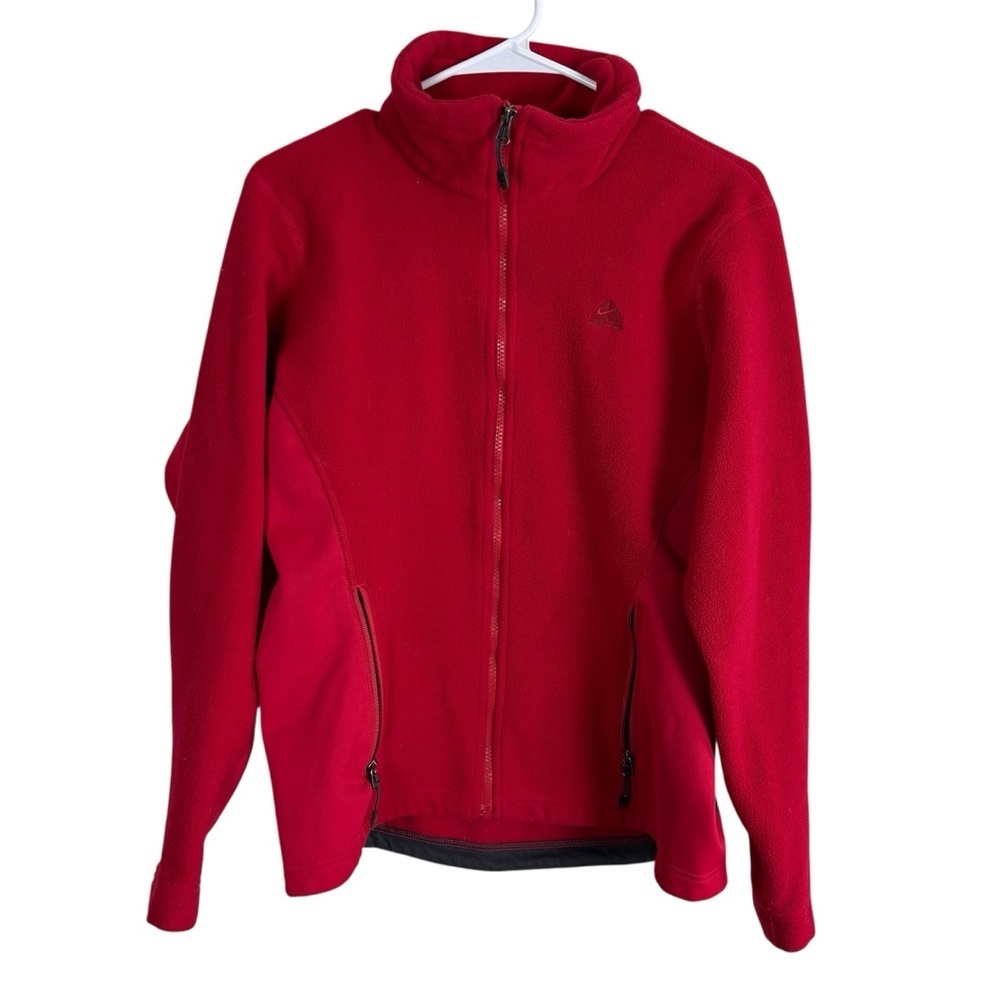 Vintage Nike ACG Full Zip Fleece Jacket Women’s Size Large In Red  Activewear
